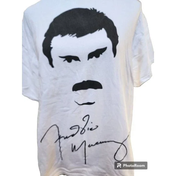 Freddie Mercury 2013 White Graphic T-Shirt Size Medium Rock Band Retro Queen - Picture 2 of 5